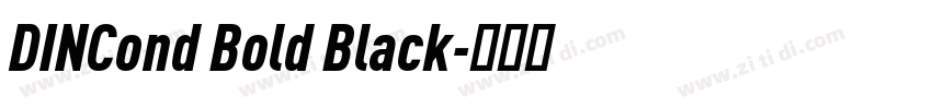 DINCond Bold Black字体转换